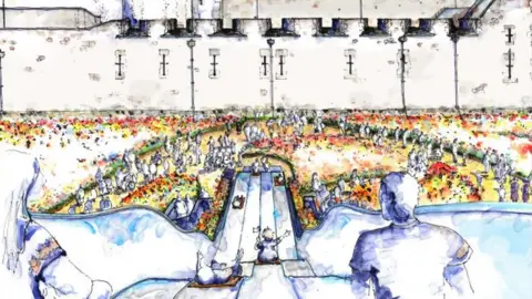 Historic Royal Palaces Artist's impression of the slide