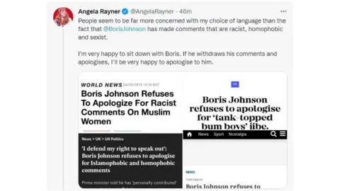 Twitter Angela Rayner tweet