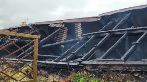 Jennie Bruton Image shows the damage to the building