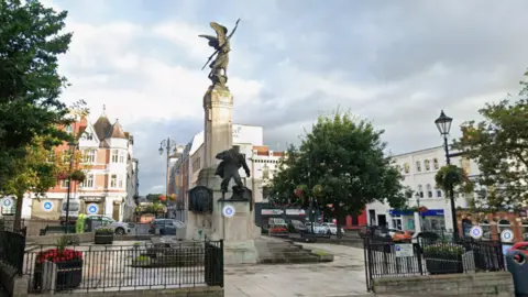 Google The war memorial in the Diamond area of the city. 