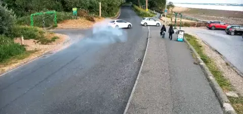 A driver was captured on CCTV driving dangerously on Weston Parade in Southampton 