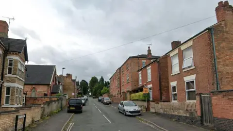 A general street view of Bass Street in Derby 