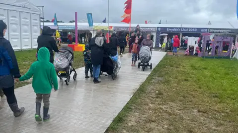 ground mat on the Maes at the Urdd Eisteddfod