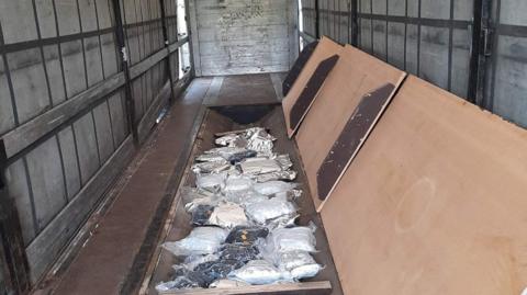 The NCA finds 73kg worth of cannabis in a trailer as part of an investigation into a crime network based in Northern Ireland