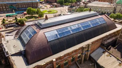Derby City Council An aerial shot of the Market Hall