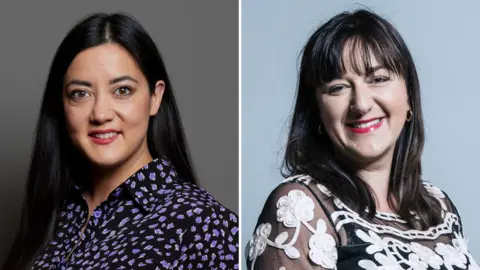 A composite image of Sarah Owen MP and Baroness Anderson of Stoke-on-Trent