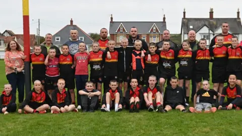 Julie John Picture of Cardigan RFC Under 13s. 