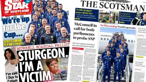 The Daily Star and The Scotsman front pages