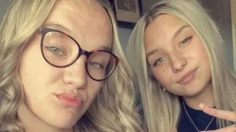 Family handout Two sisters posing for a selfie