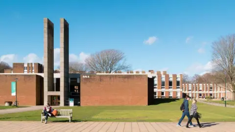 A university campus built in the 1970s.