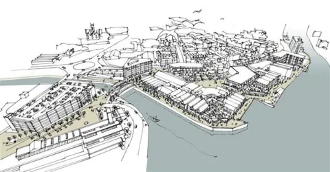 Great Yarmouth Borough Council An artist's drawing of the proposed new development.