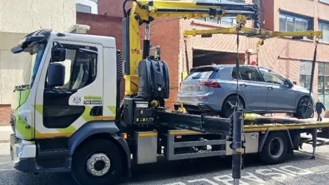 A car being towed 