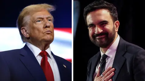 Getty Images/Reuters Zohran Mamdani on the right and Donald Trump on the left