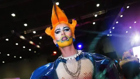 Handout Drag queen looking at camera