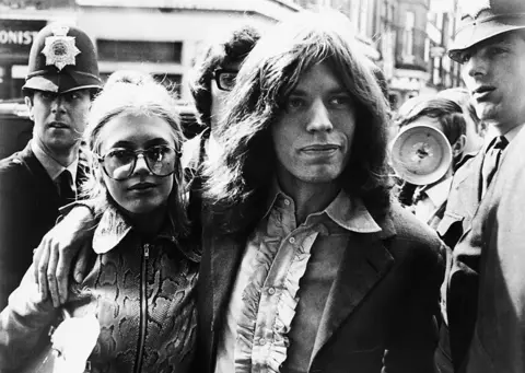 Getty Images Marianne Faithfull and Mick Jagger pictured in the 1960s