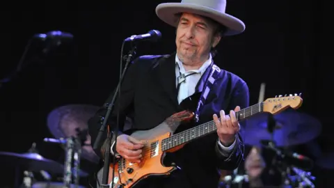 Getty Images Bob Dylan performs on stage during the 21st edition of the Vieilles Charrues music festival on July 22, 2012 in Carhaix-Plouguer, western France