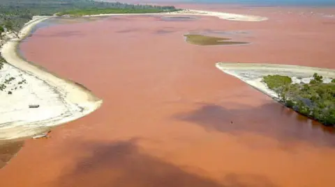 Roberto Macri An aerial photo of Kipini's shoreline 