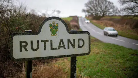 PA Media A sign which marks the start of Rutland county
