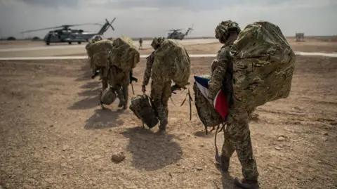 British troops leaving Camp Bastion in Helmand Provice, Afghanistan, in 2014