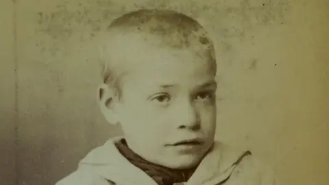 Barnardo's Archive An old picture of James Elton as a boy, one of the childrfen buried in the grave.
