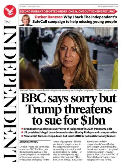 acf29a30-be8a-11f0-ae46-bd64331f0fd4.jpg 'Trump to sue BBC for $1bn' and 'Reeves to ditch two-child benefit cap'
