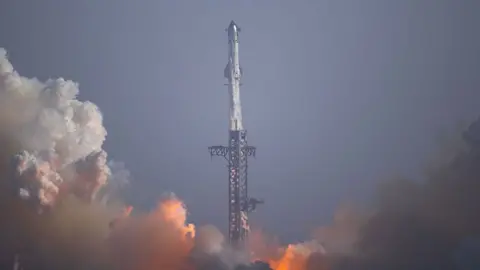Starship 40 and Booster 20 launch from SpaceX's facility in Cameron County, Texas, on 24 July, 2026, for what the company called ''Flight 13.''
