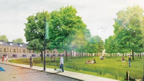 An artists impression of what Harlow and Gilston Garden Town project will could look like