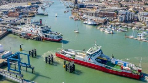 Red Funnel’s vessels in East Cowes