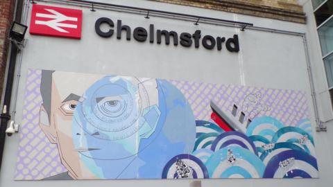 A mural at Chelmsford railway station