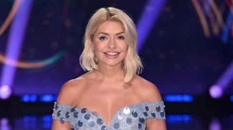 Holly Willoughby presenting Dancing on Ice