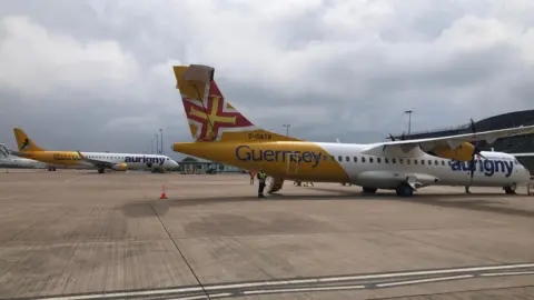 BBC Aurigny plane