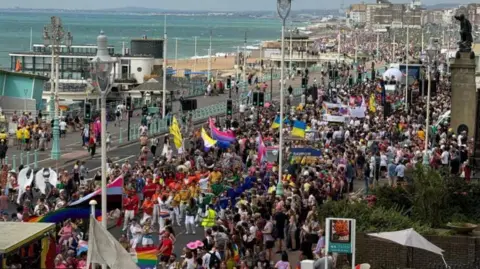 Anthony Martin/BBC Brighton Pride parade 2024