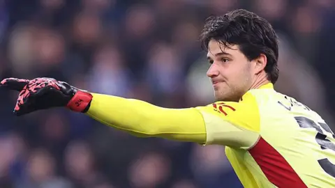 Manchester United goalkeeper Senne Lammens