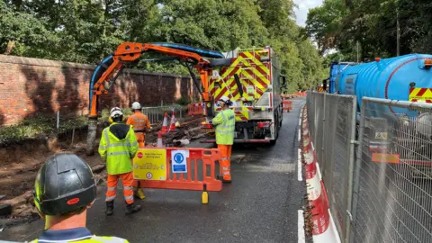 Roadworks taking place along the A52 in Nottingham