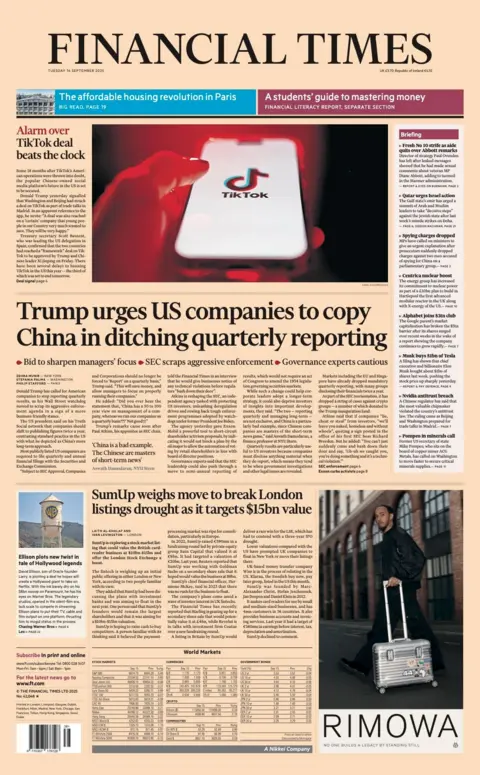  "Trump urges US companies to copy China in ditching quarterly reporting".