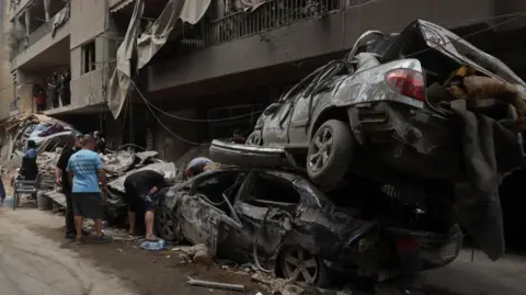 Reuters Site of Israeli attack in Beirut, Lebanon, October 12