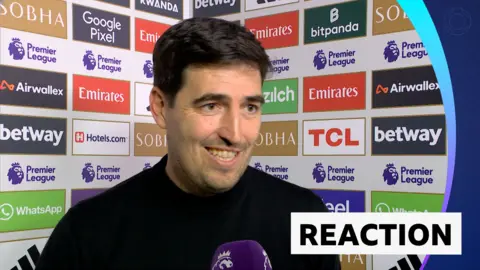 Andoni Iraola in post match interview 