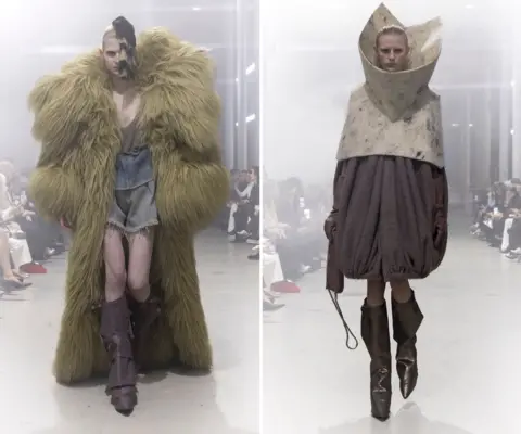 NOWFASHION/Shutterstock Model on the runway at the Rick Owens fashion show in Paris, Fall Winter 2026 Ready To Wear Fashion Week, 