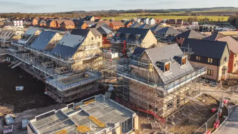 A large scale housing development being built in the UK