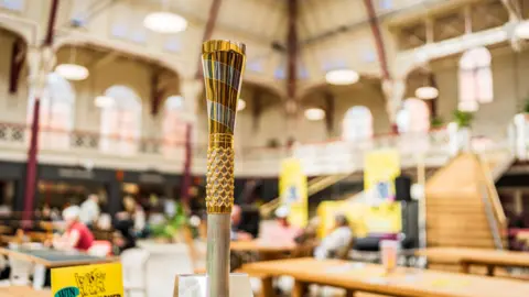 Supplied Baton of Hope pictured inside Derby Market Hall