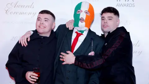  Mo Chara (Liam Óg Ó hAnnaidh), DJ Próvaí (JJ Ó Dochartaigh) and Móglaí Bap (Naoise Ó Cairealláin)