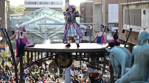 Getty Images Performers during the city of culture 