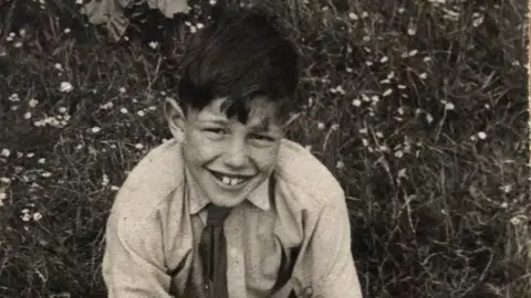 Supplied A black and white picture of a young Ian Coates 