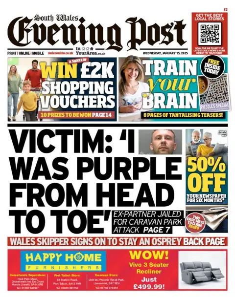 South Wales Evening Post South Wales Evening Post front page