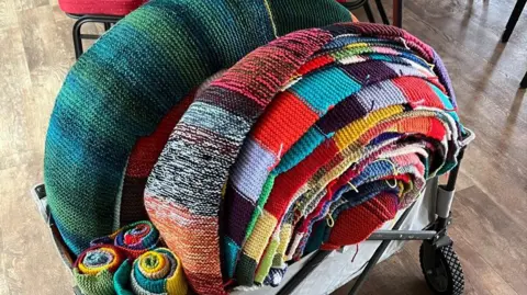 Katherine Bell Scarf in a trolley