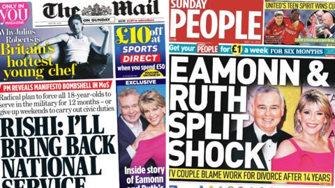 Mail on Sunday and Sunday People for Sunday 26 May 2024