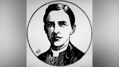 Public domain A black pen etch drawing of John Hugh Smyth Piggott