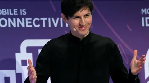 Reuters Pavel Durov speaking at a conference in 2016