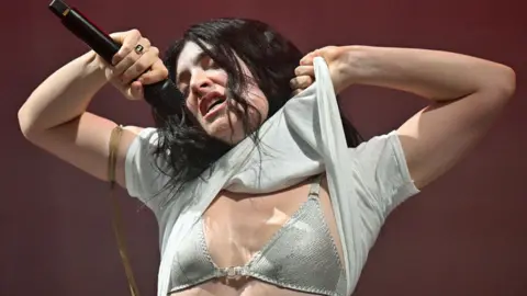 Lorde on stage at Glastonbury