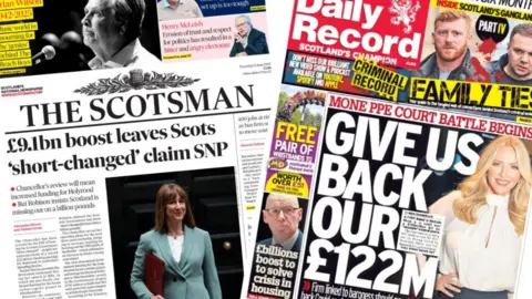 Newspaper front pages from June 12